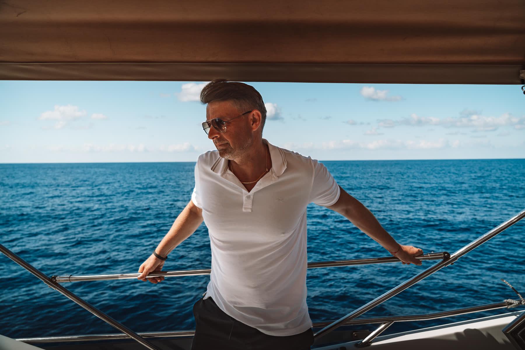 Teilnehmer auf der Yacht
